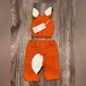 NEW W/Tags Baby Crochet Fox Set